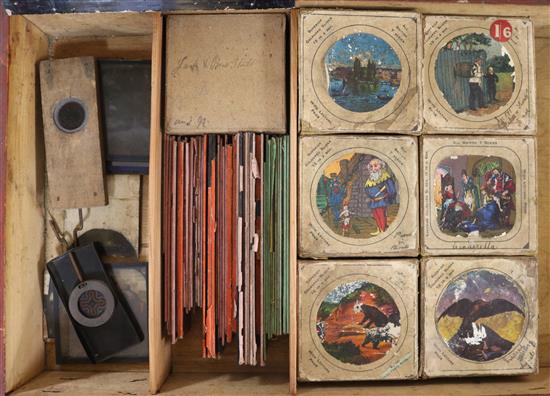 A collection of magic lantern slides